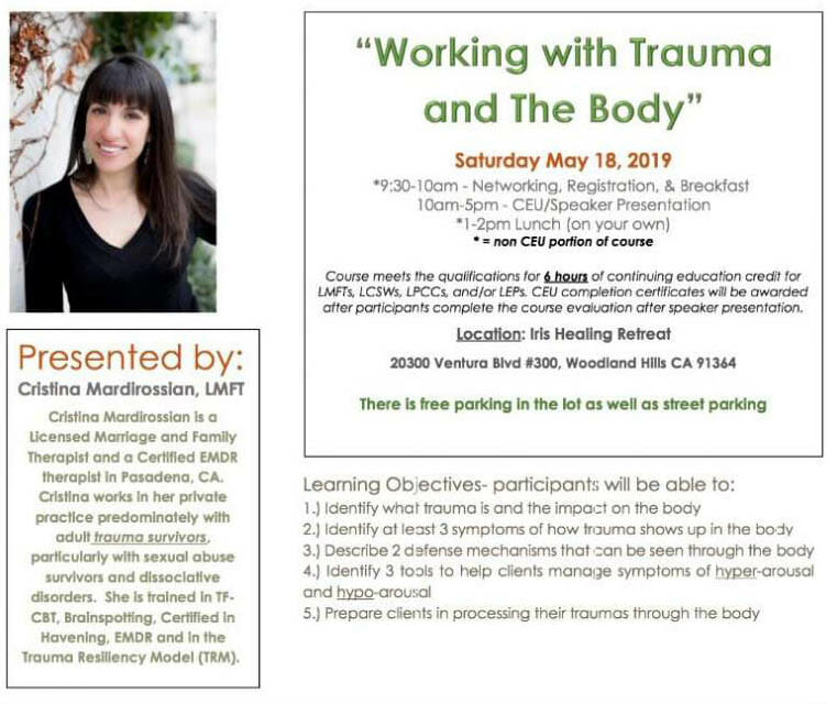 Working with Trauma and the Body Workshop