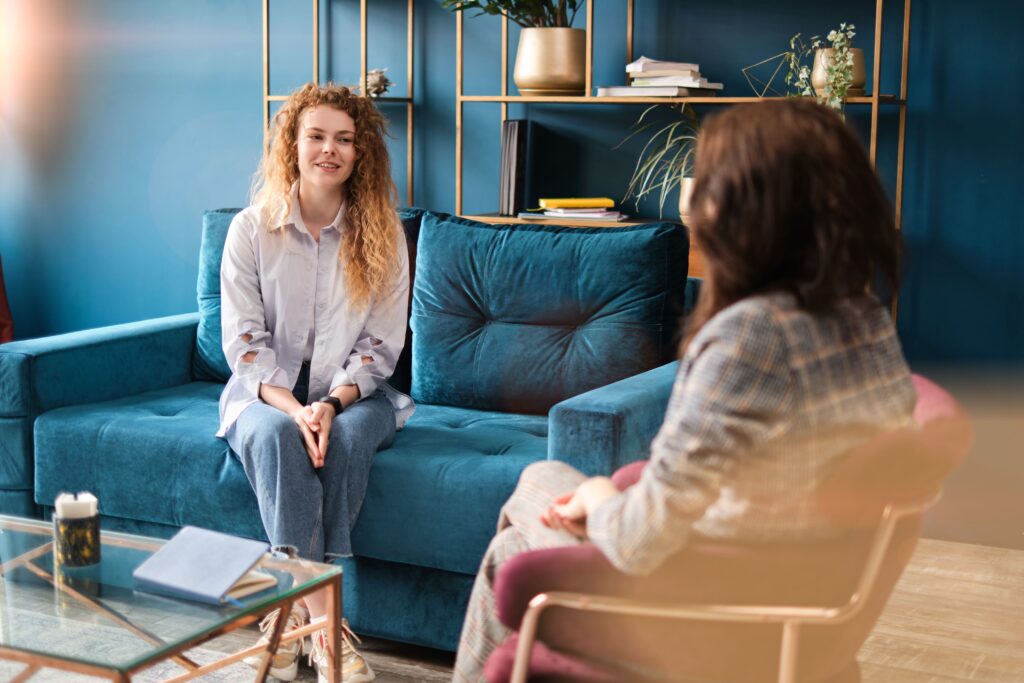 Woman in therapy during Outpatient Rehab in Los Angeles.