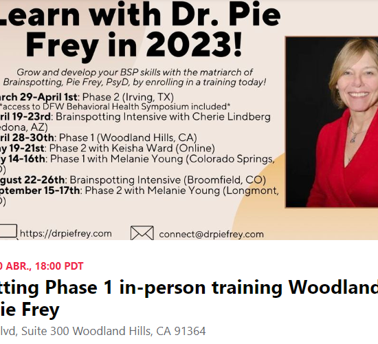 Brainspotting Training: Phase 1 in-person training Woodland Hills, CA with Dr Pie Frey